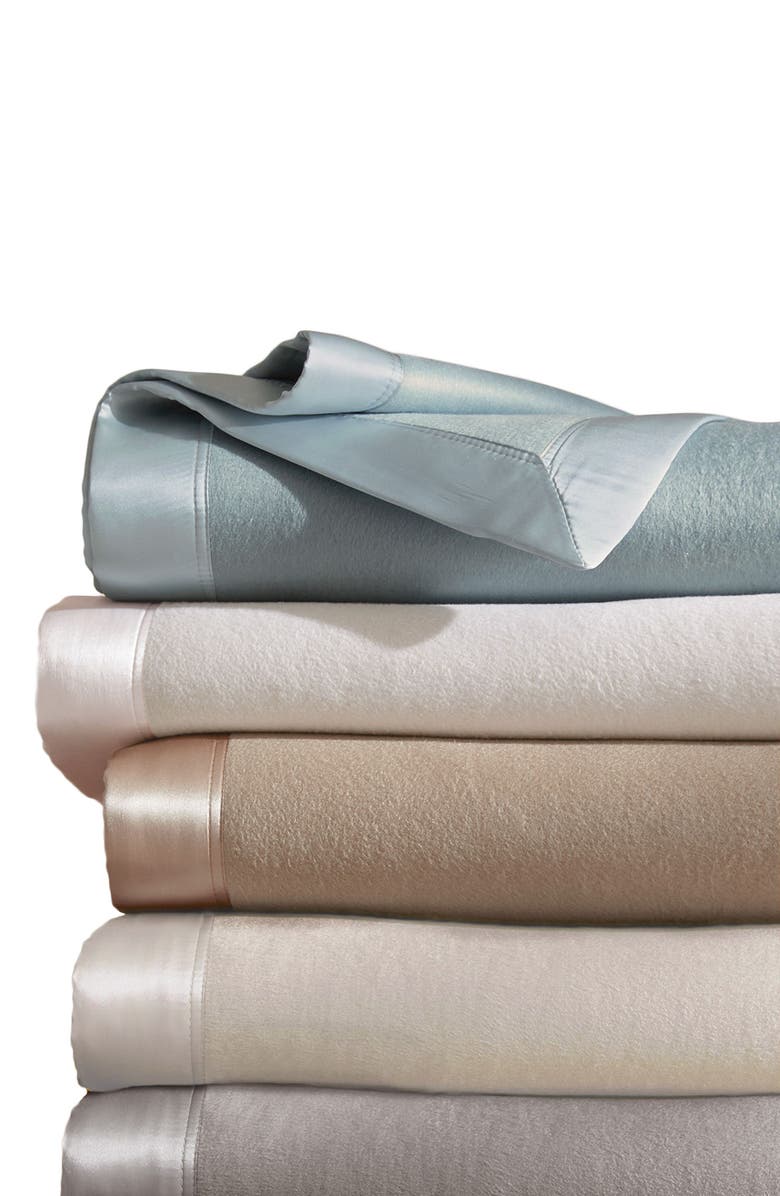 MELANGE HOME Plaza Silk & Cotton Blanket, Alternate, color, Grey