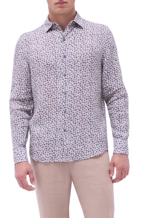 Julian Shaped Fit Linen Button-Up Shirt