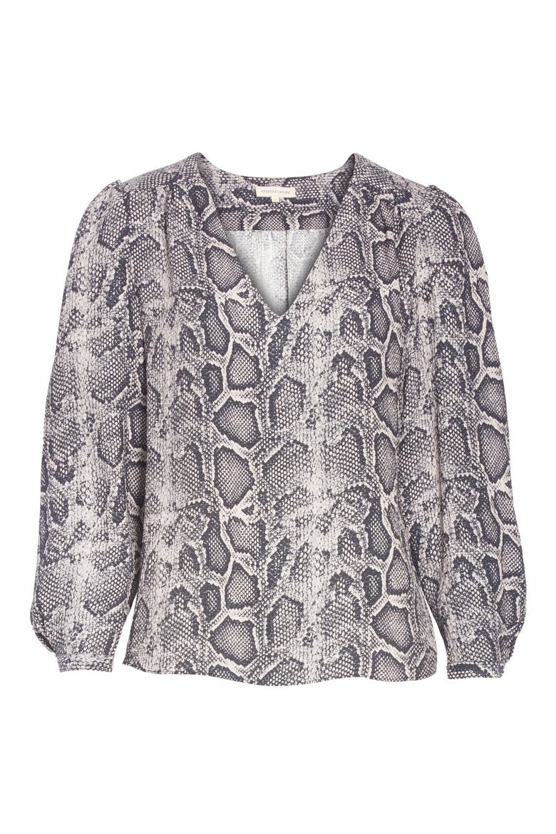 Snake Print Top, Alternate, color, WASHED BLACK COMBO