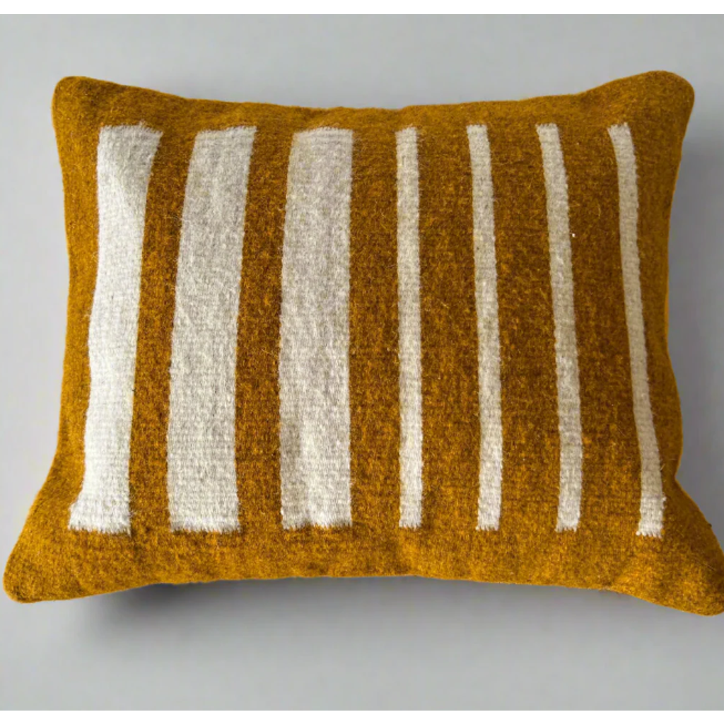 Loom Imports Wool Gradient Stripe Pillow In Multi