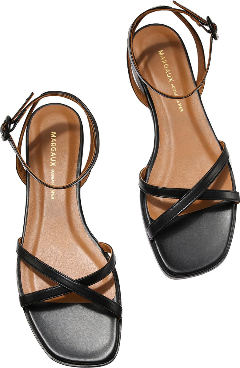 MARGAUX The Flat Sandal, Alternate, color, Black Nappa