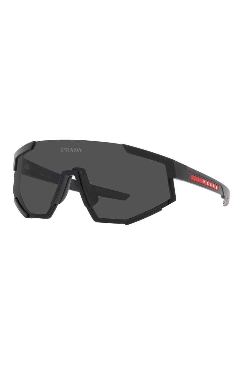 39mm Shield Sunglasses, Alternate, color, BLACK RUBBER/DARK GREY