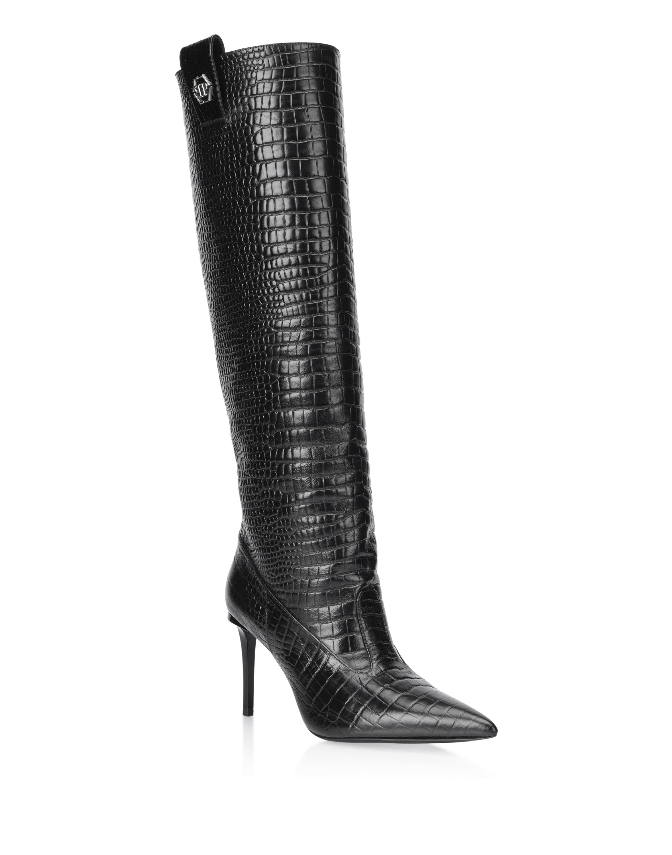 Cocco Print High Boots 9 Women, Main, color, black
