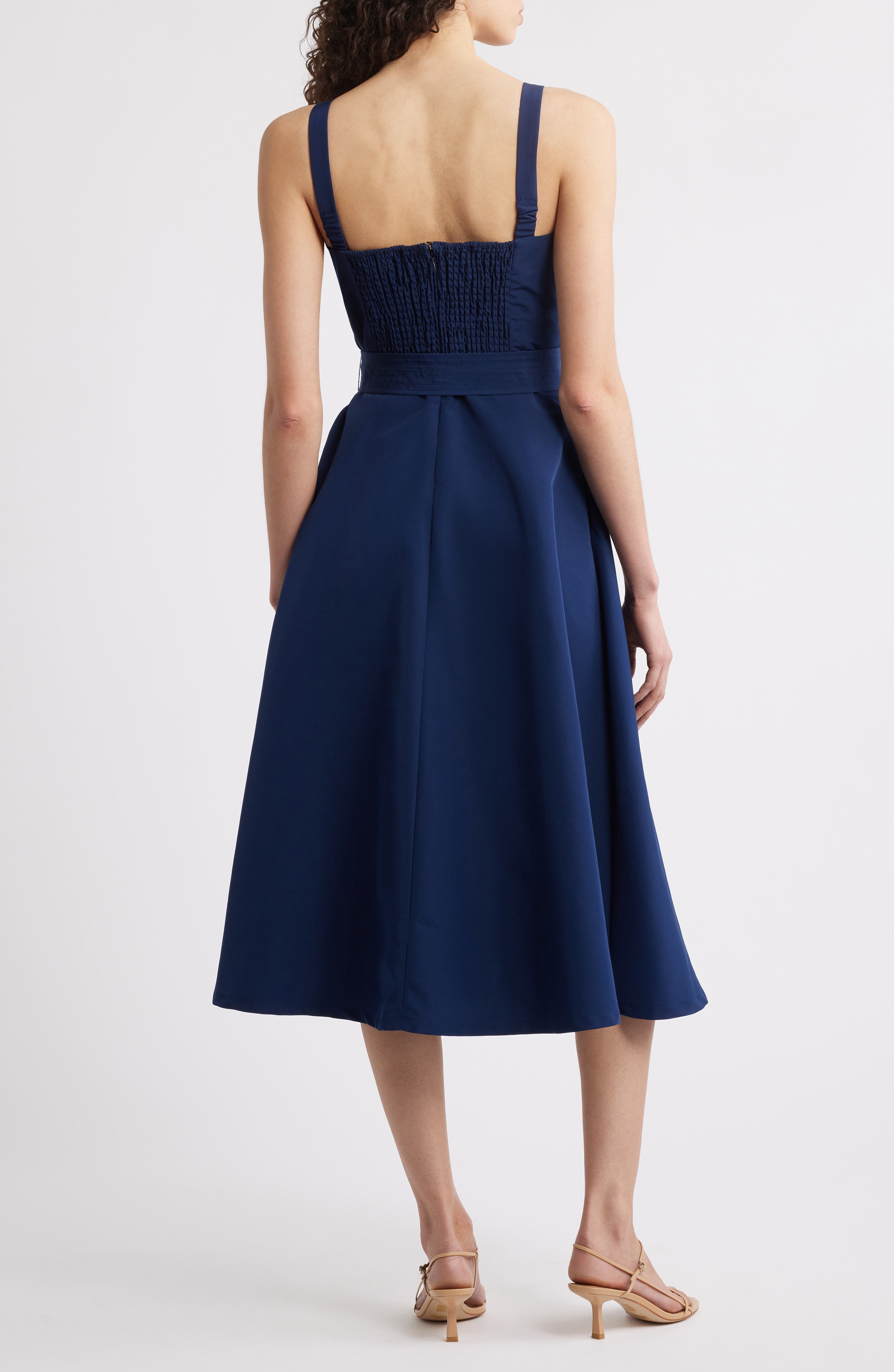 Belted Fit & Flare Sundress - image 2