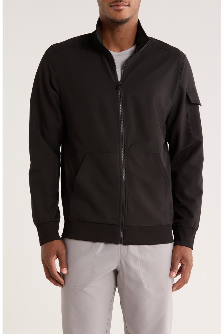 Citylite Fleece Full Zip Jacket, Main, color, BLACK