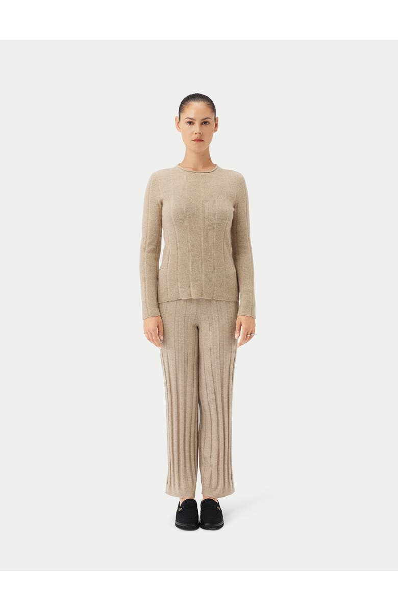GOBI Mongolian Cashmere C-Neck Cashmere Sweater, Alternate, color, Warm Grey