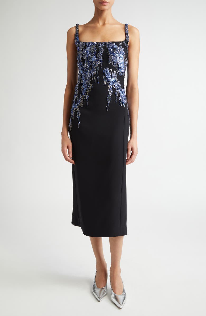 Dries Van Noten Sequin Embroidered Skirt, Main, color, Black
