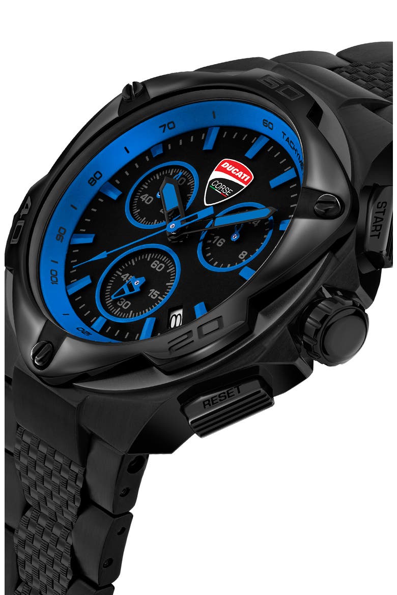 Motore Chronograph Bracelet Watch, 49mm, Alternate, color, BLACK