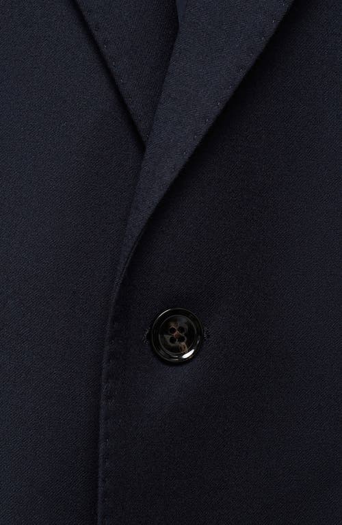 Shop Mango Slim Fit Virgin Wool Suit Blazer In Dark Navy