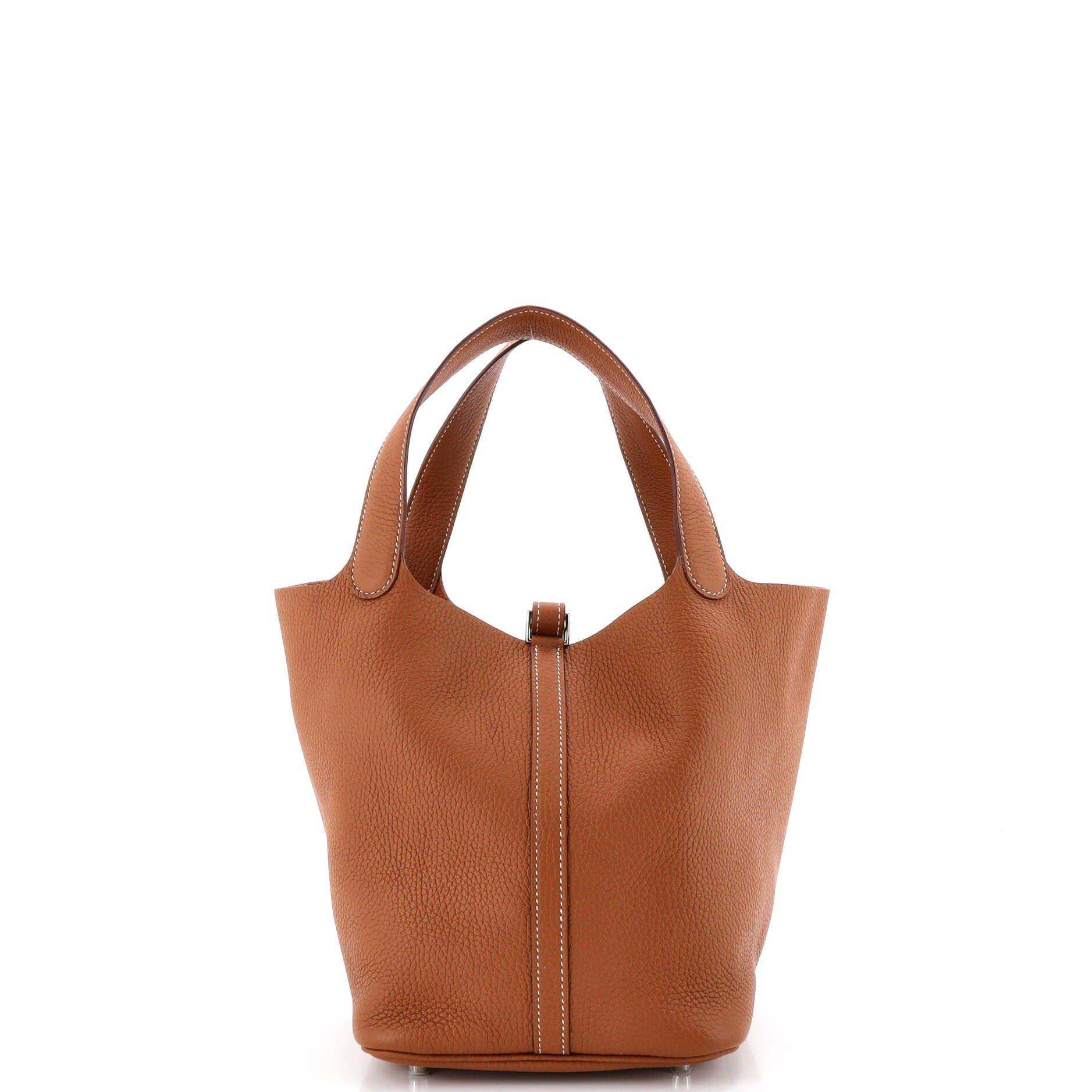 Pre-Owned Hermes Picotin Lock Bag Clemence MM, Alternate, color, Gold