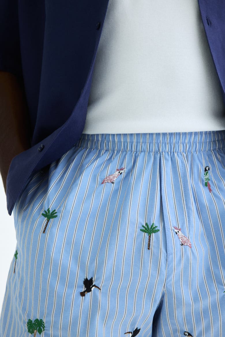 Relaxed Fit Shorts, Alternate, color, Light blue/patterned