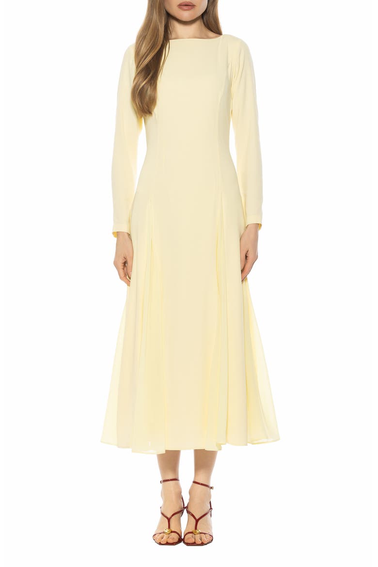 Elodie Floral Long Sleeve Maxi Dress, Main, color, BUTTER YELLOW