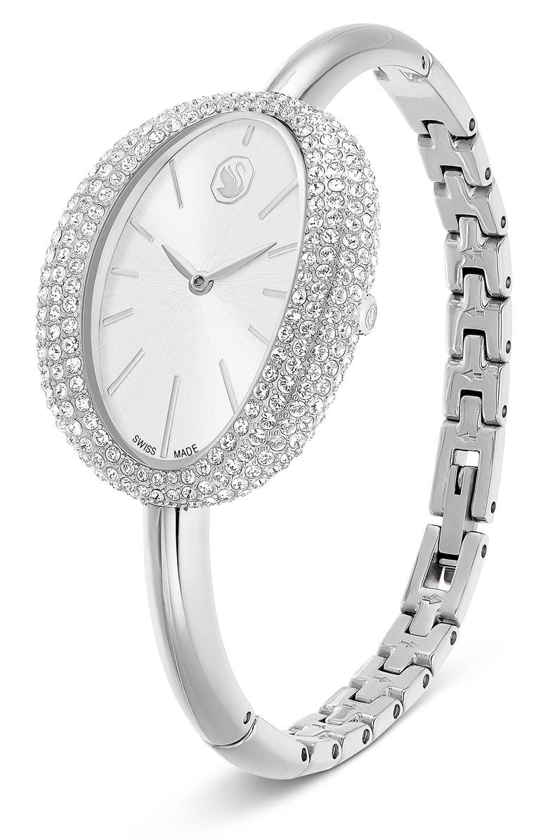 Swarovski Imber Oval Bangle Bracelet Watch, 35mm x 28mm, Alternate, color, 