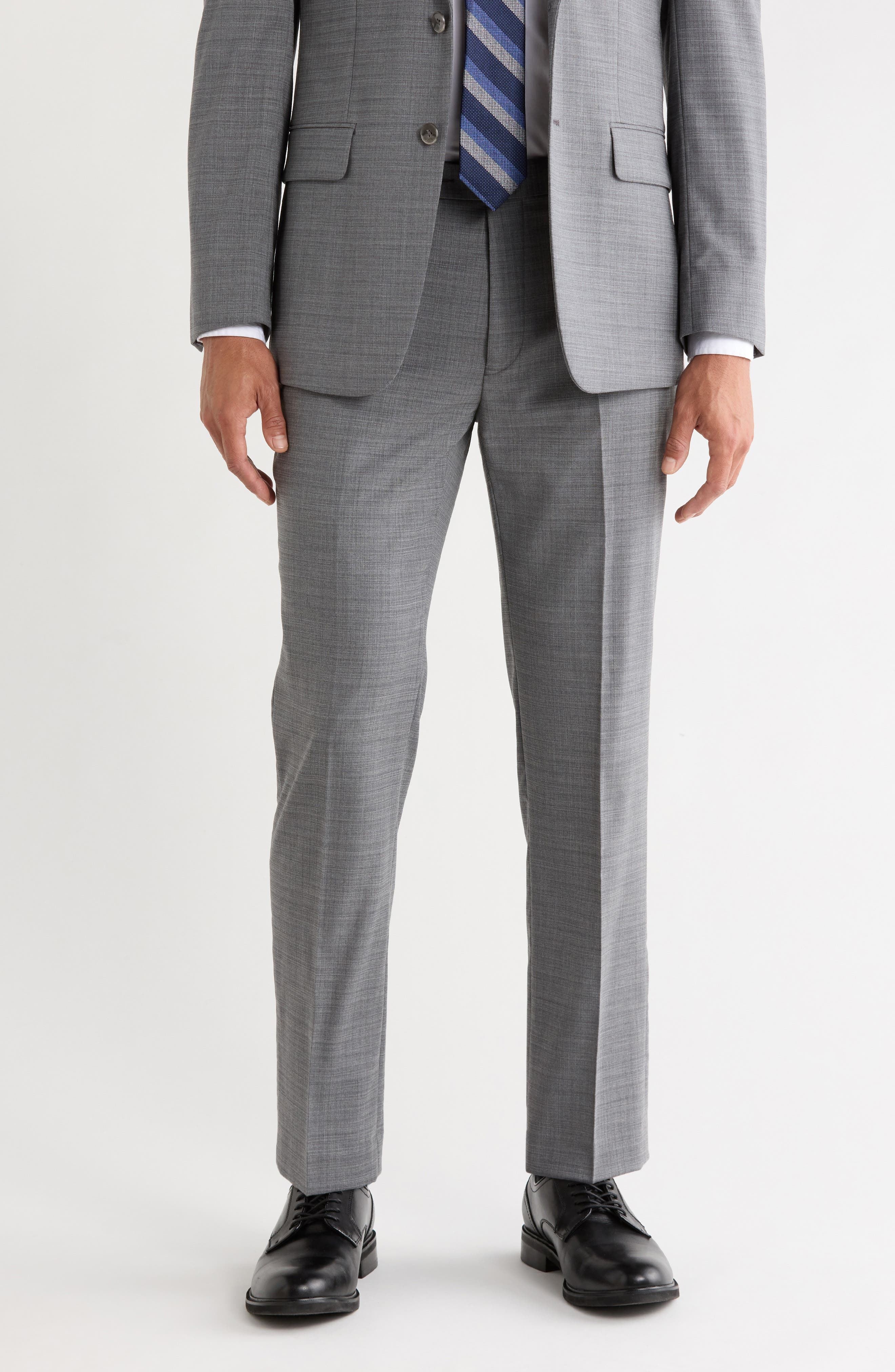 Wool Blend Suit Pants