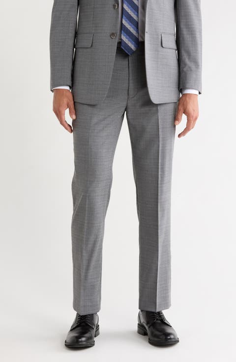 Wool Blend Suit Pants