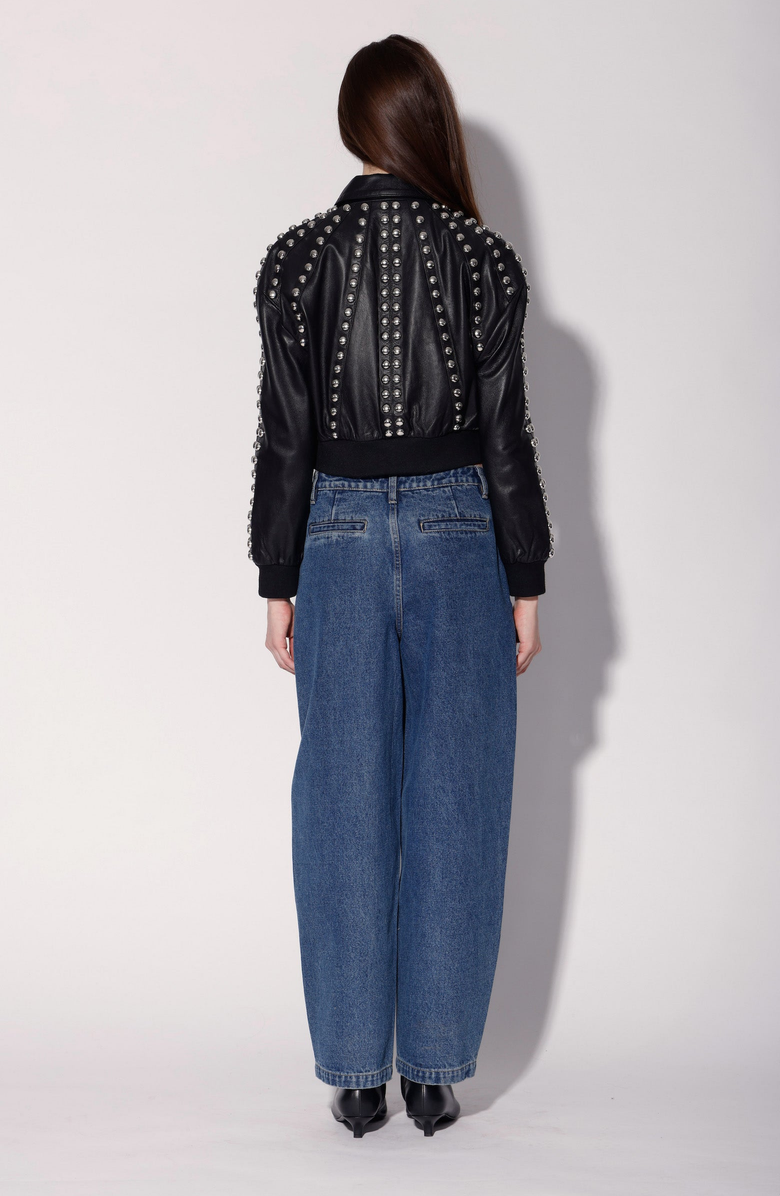 Walter Baker Ilaria Jacket, Alternate, color, Black W/ Silver