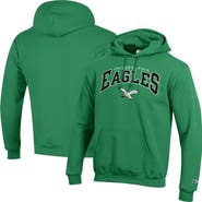 Champion Men's Champion Kelly Green Philadelphia Eagles Powerblend Arch over Logo Hoodie