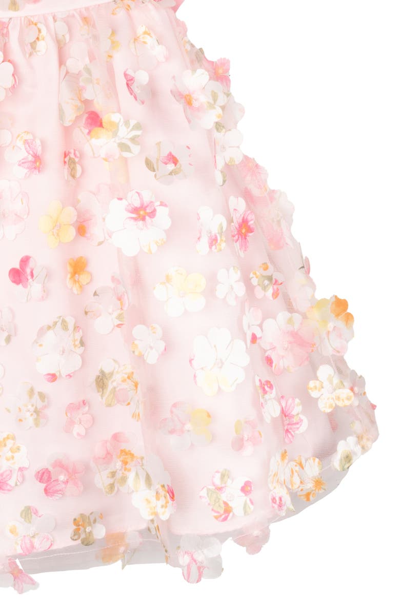 Rare Editions Kids' 3D Flower Mesh Dress | Nordstromrack