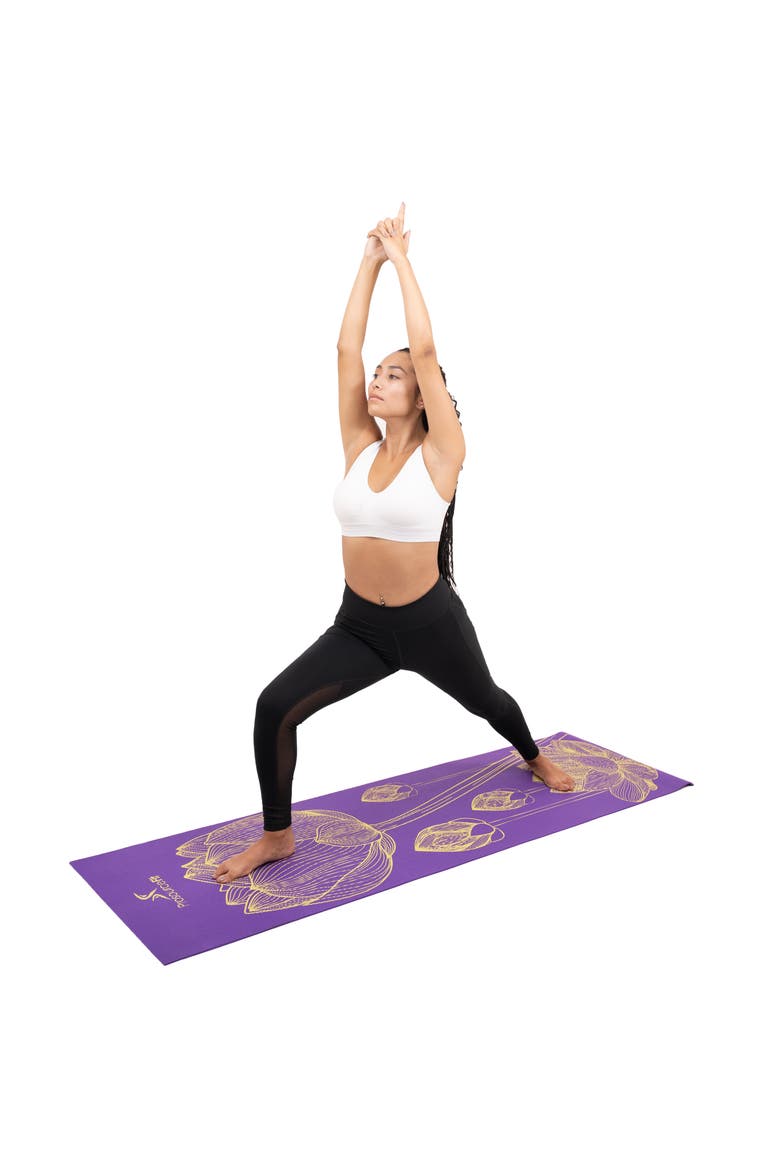 Printed Yoga Mat, Alternate, color, Brown