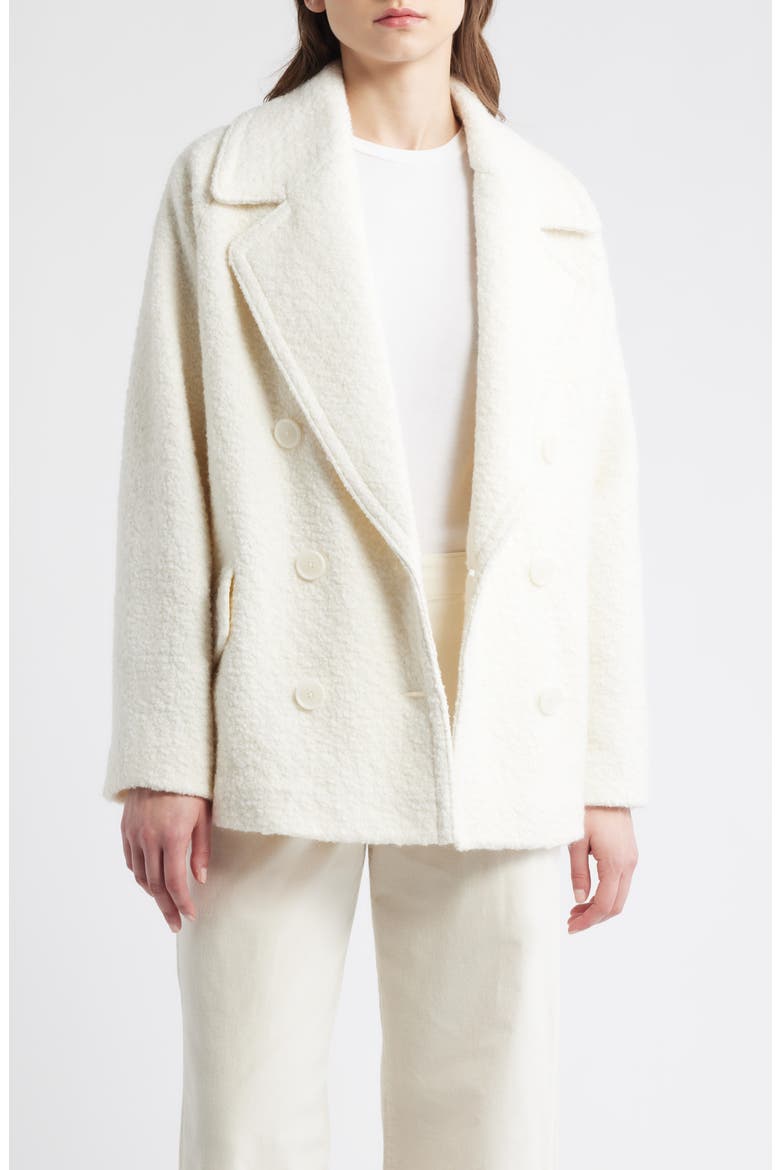Cabani Textured Double Breasted Jacket, Main, color, OPEN WHT