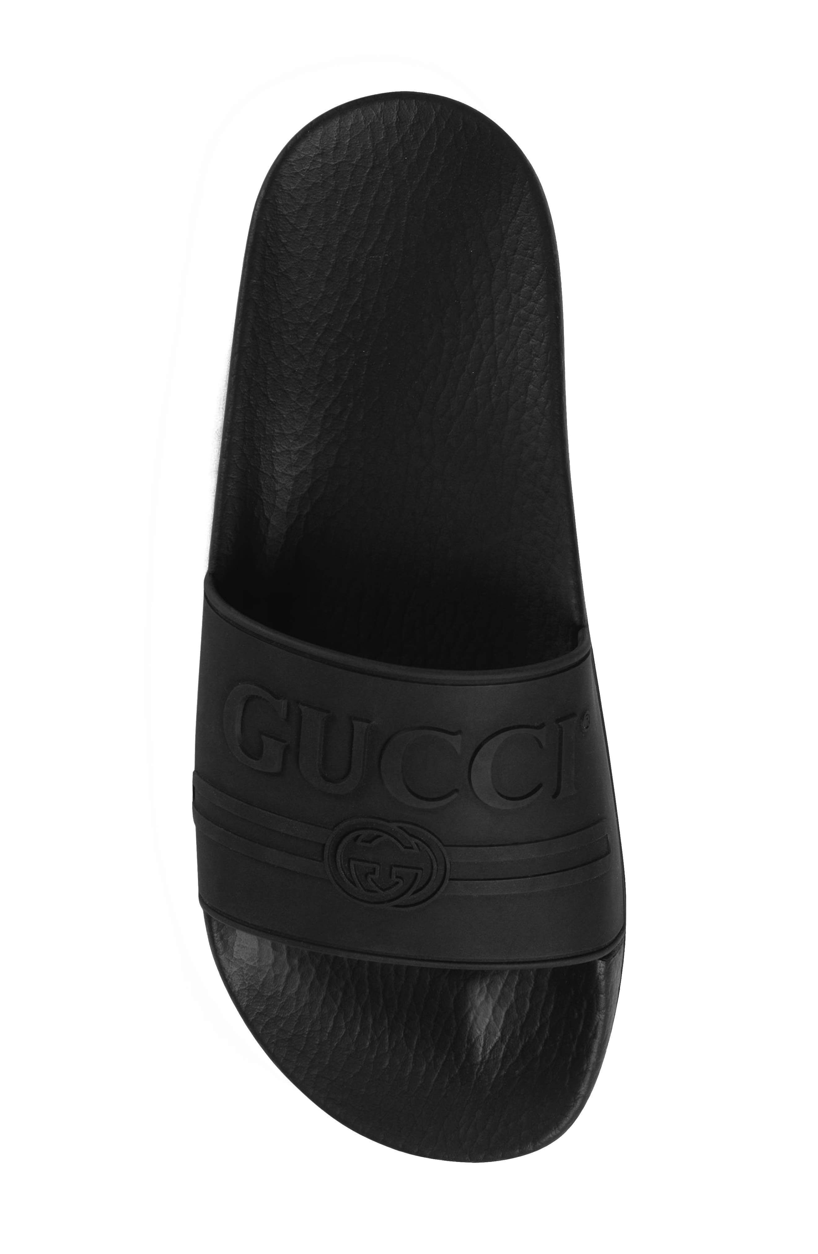 Logo Slide Sandal, Alternate, color, BLACK