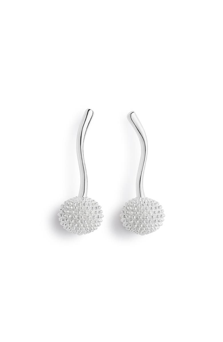 Toolally Pom Pom Drop Earrings - Sterling Silver, Main, color, Sterling Silver