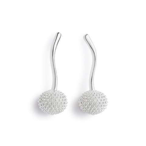 Pom Pom Drop Earrings