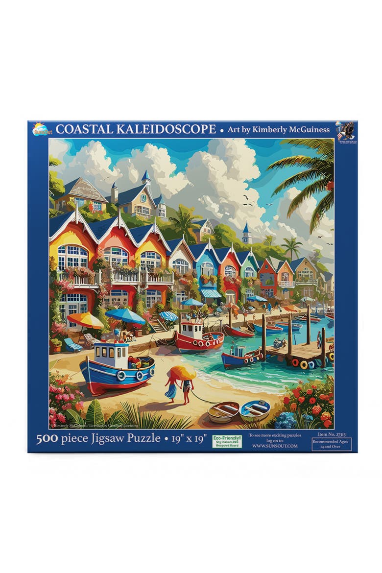 Coastal Kaleidoscope 500 piece Jigsaw Puzzle for Adults, Alternate, color, Multicolor