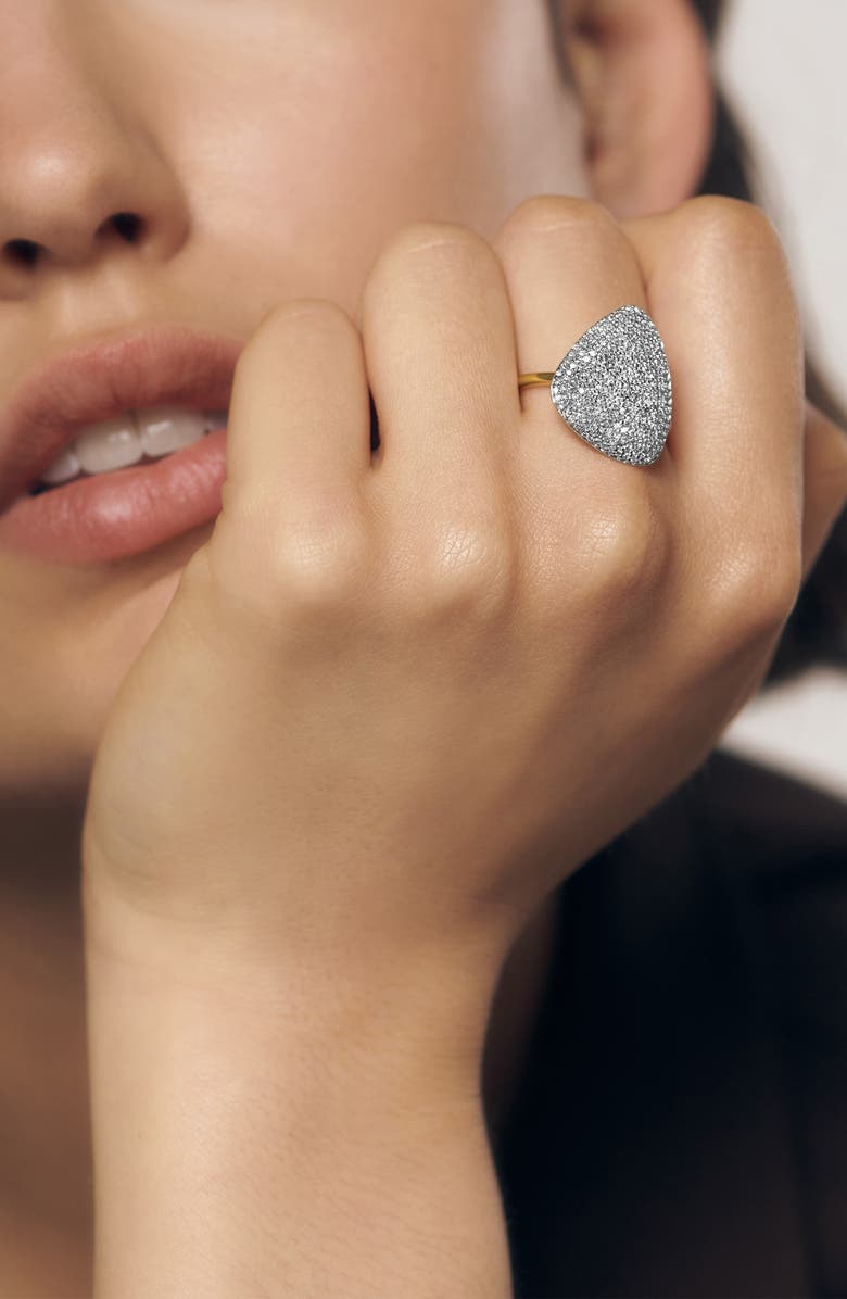 Monica Vinader Nura Diamond Teardrop Cocktail Ring, Alternate, color,