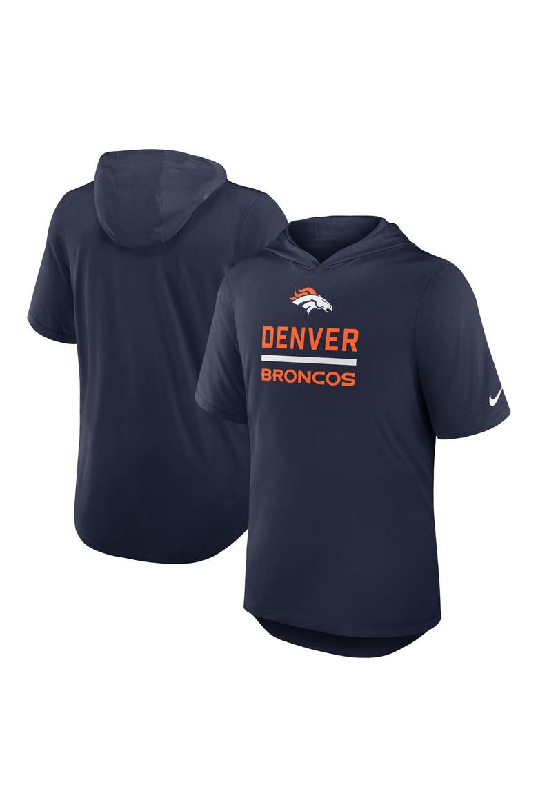 Men's Nike Navy Denver Broncos Lockup Tri-Blend Hoodie T-Shirt, Main, color, Navy