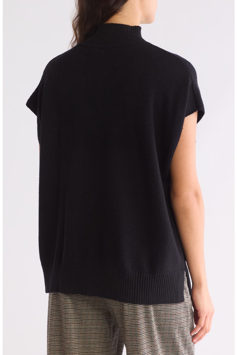 Mock Neck Sweater, Alternate, color, BLACK