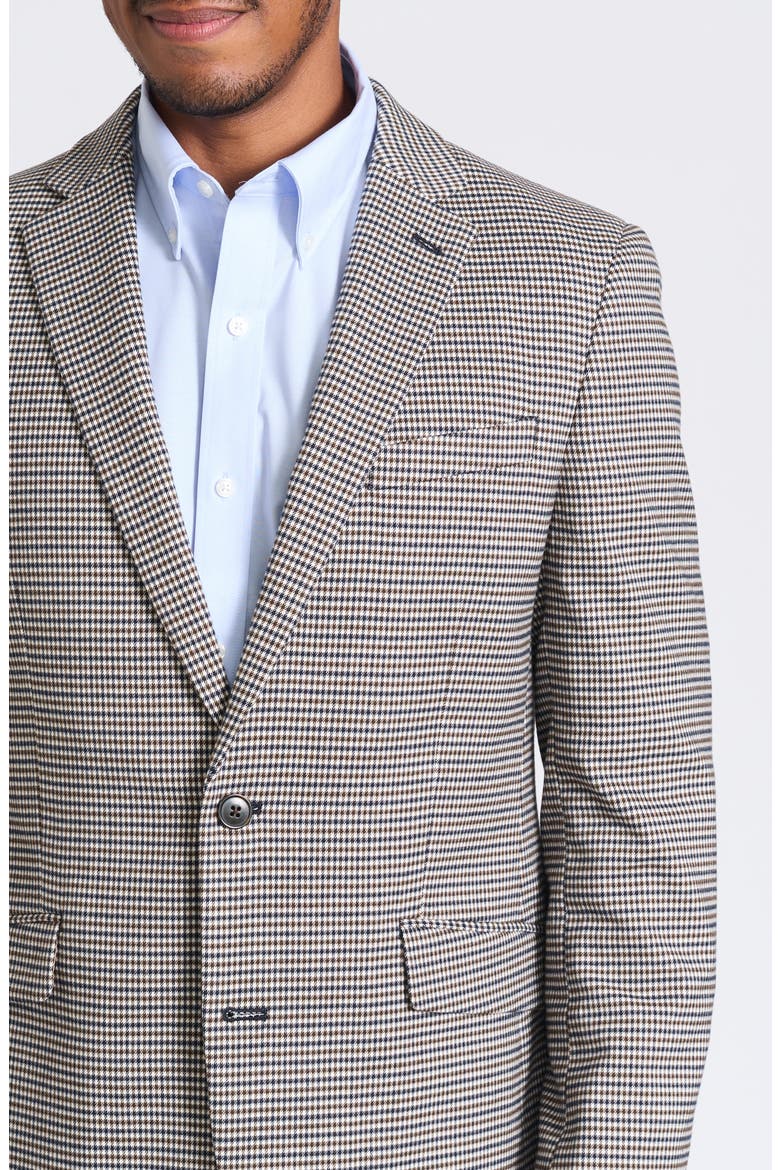 Brown & Navy Houndstooth Blazer, Alternate, color, BROWN/ NAVY