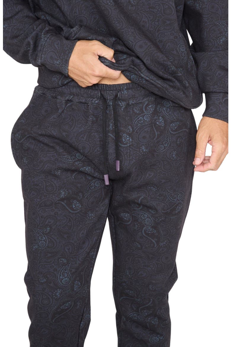Jay Brushed Interlock Jogger Pant, Alternate, color, Montgat Paisley Black