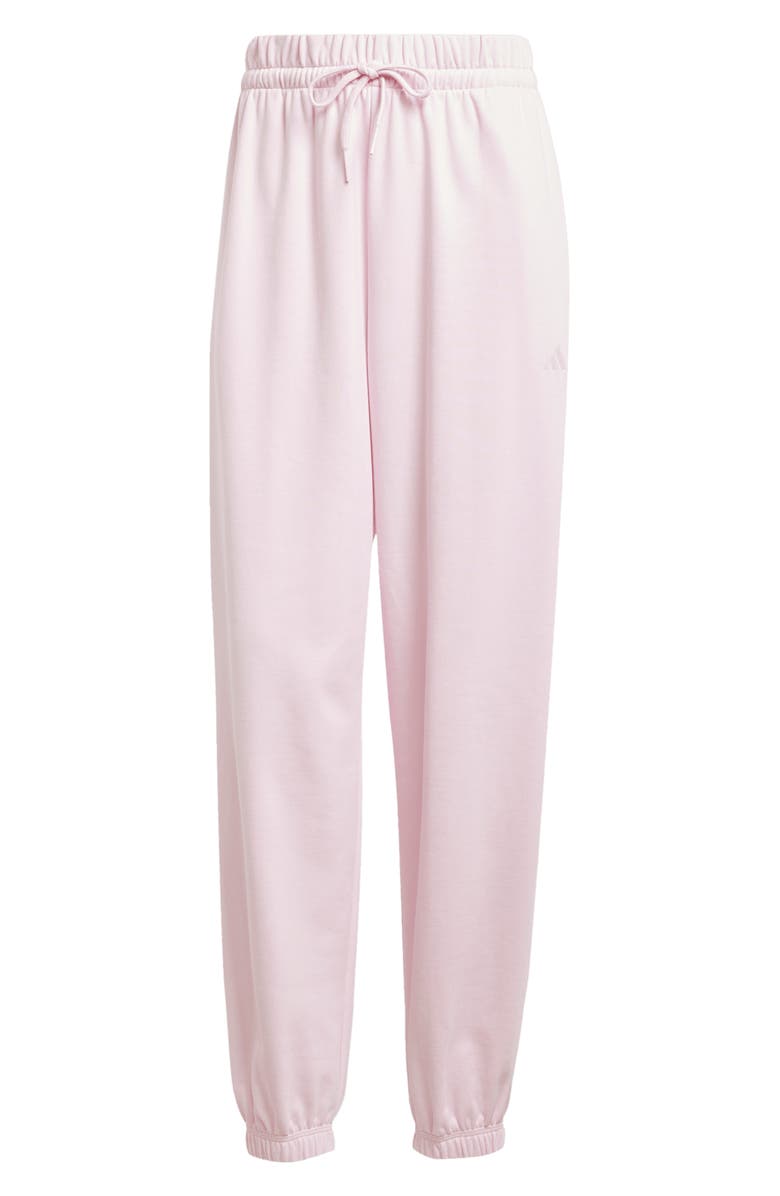 adidas Loose Fit French Terry Joggers, Alternate, color, Clear Pink/ White