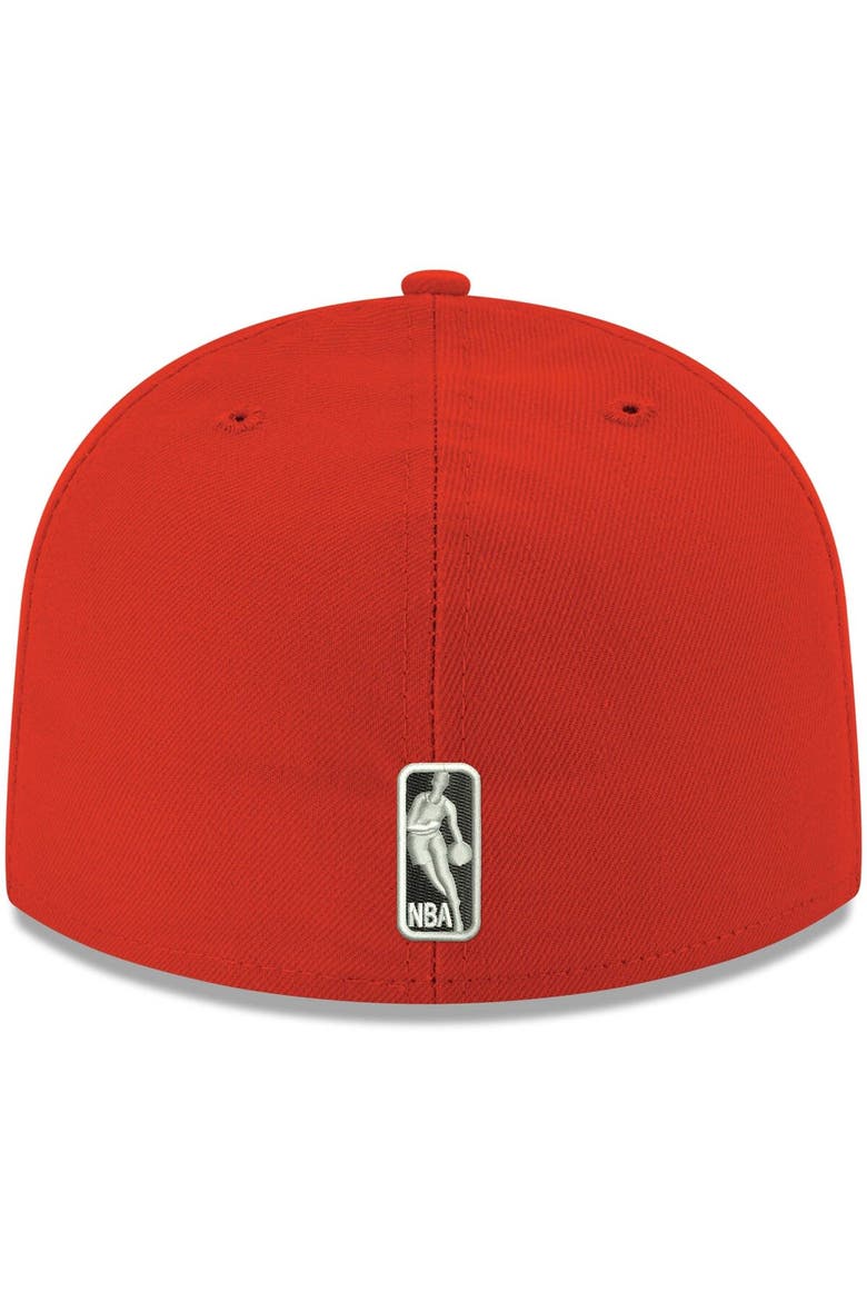 Men's New Era Red Miami Heat Official Team Color 59FIFTY Fitted Hat, Alternate, color, Red