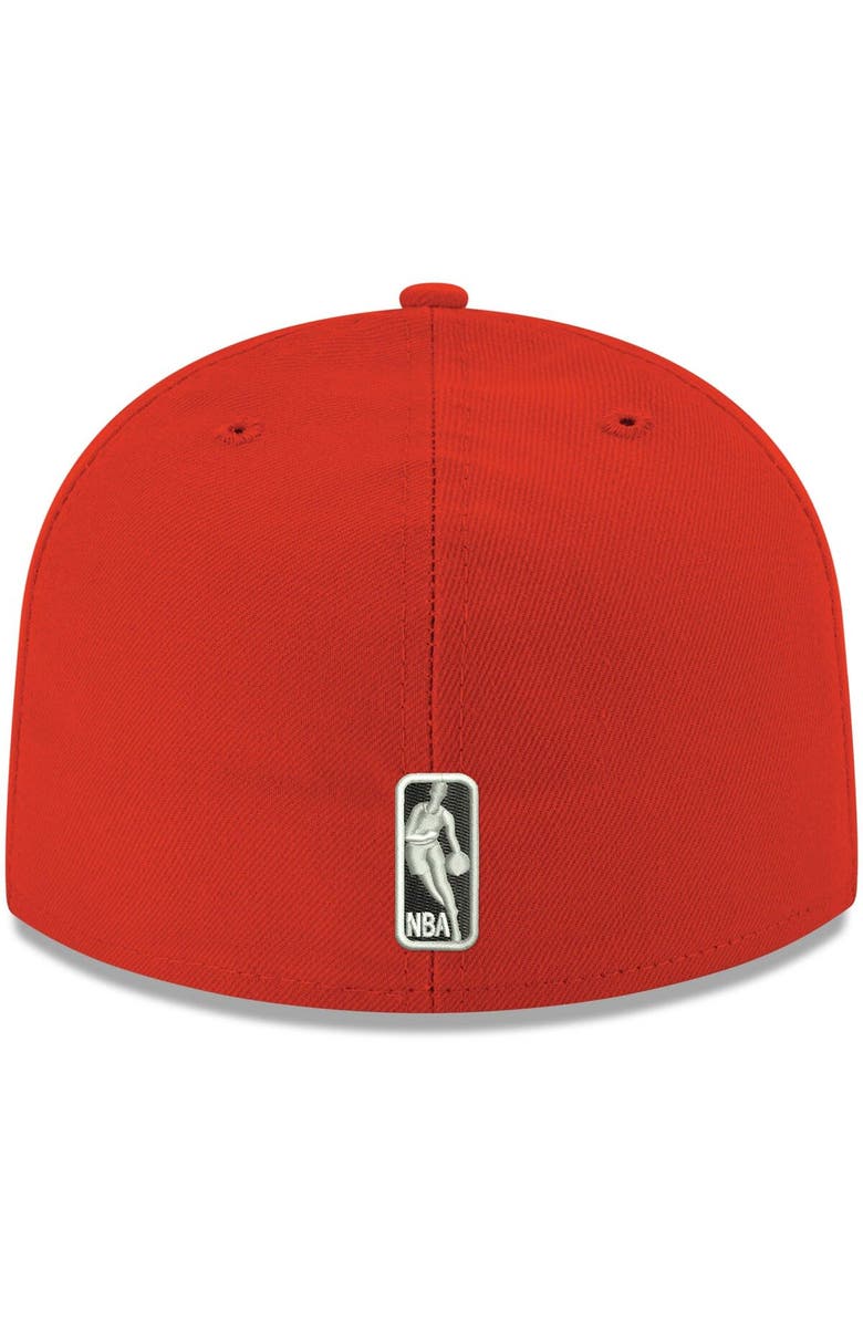 New Era Men's New Era Red Miami Heat Official Team Color 59FIFTY Fitted Hat, Alternate, color, 
