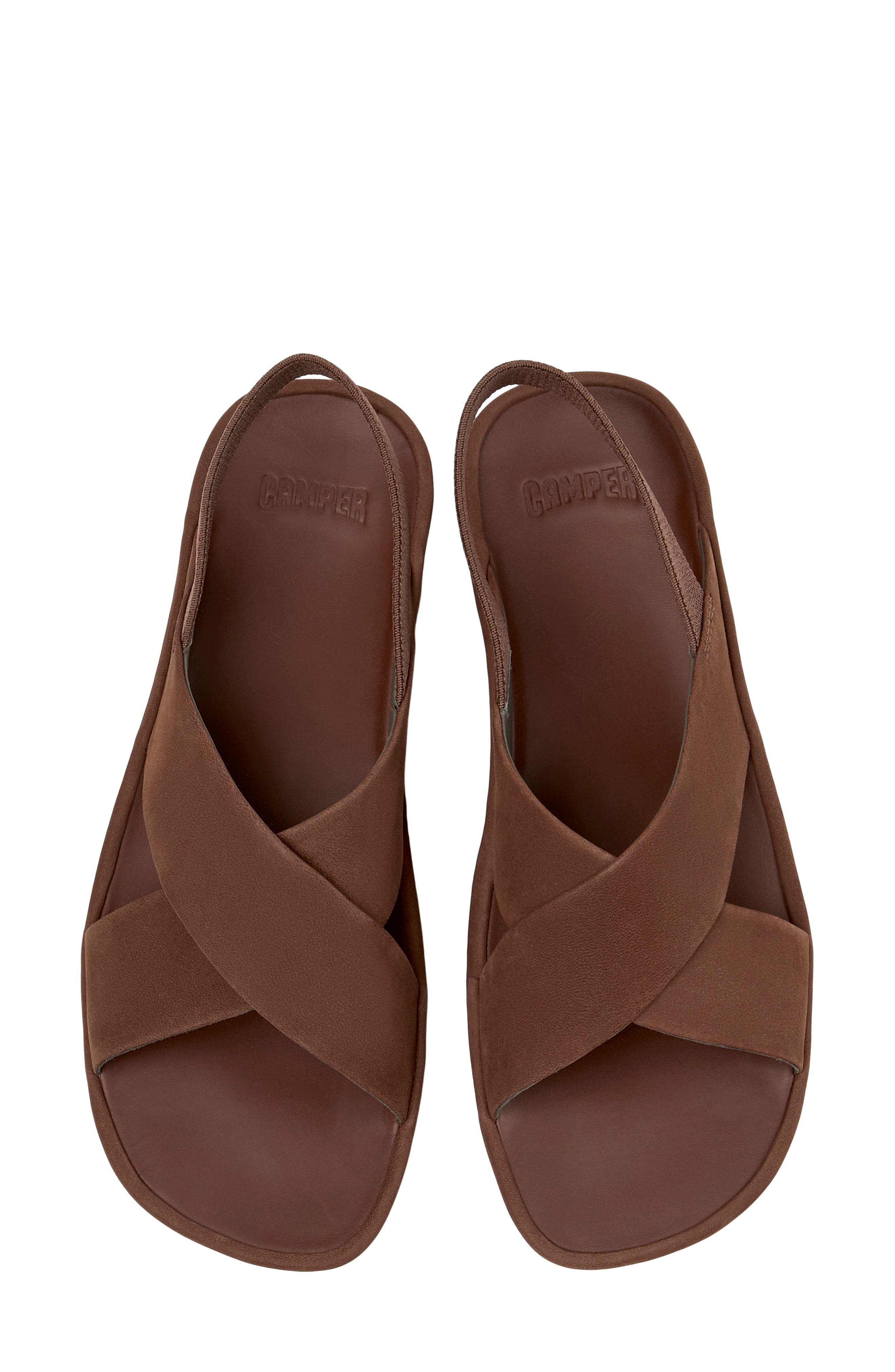 Camper Right Isla Slingback Sandal, Alternate, color, Medium Brown