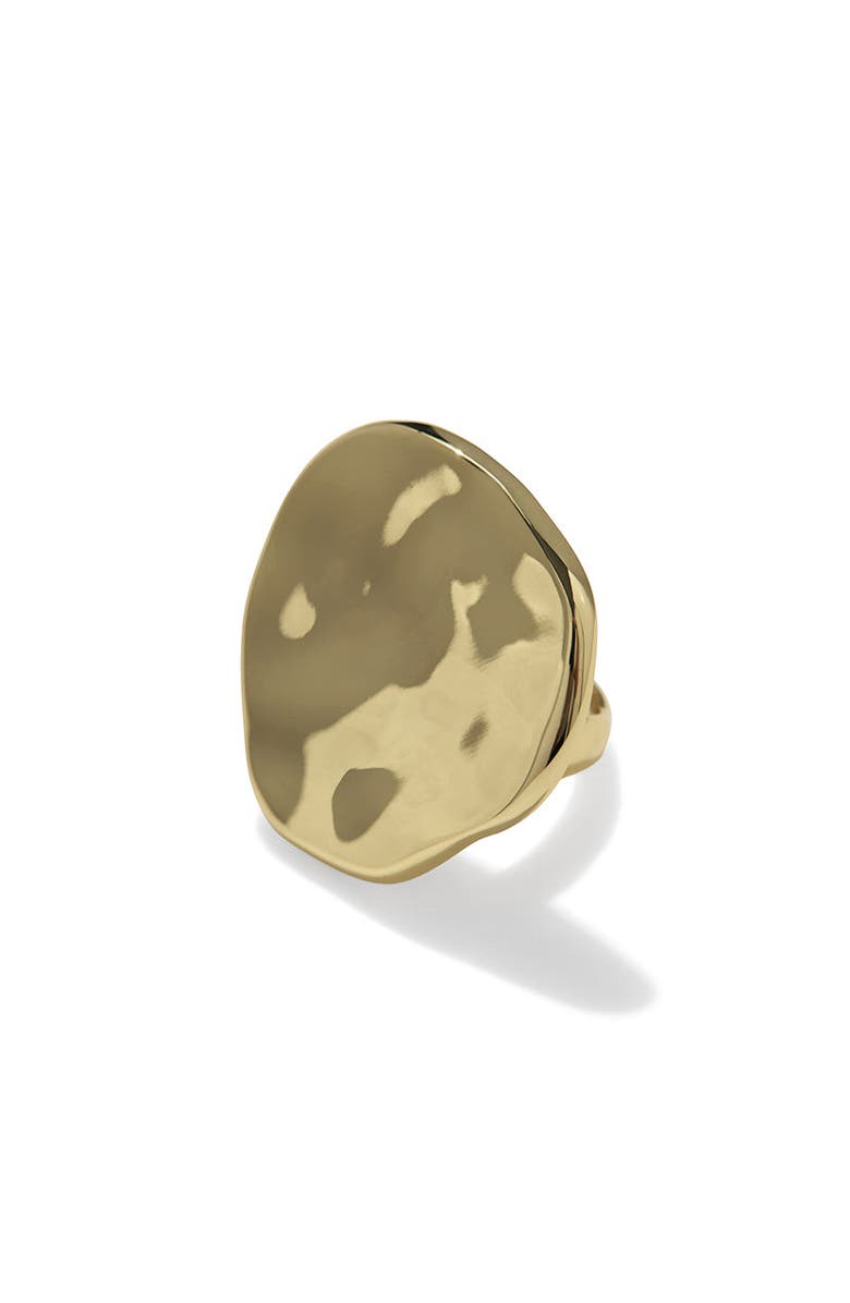 WeWoreWhat Hammered Plate Ring, Main, color, 