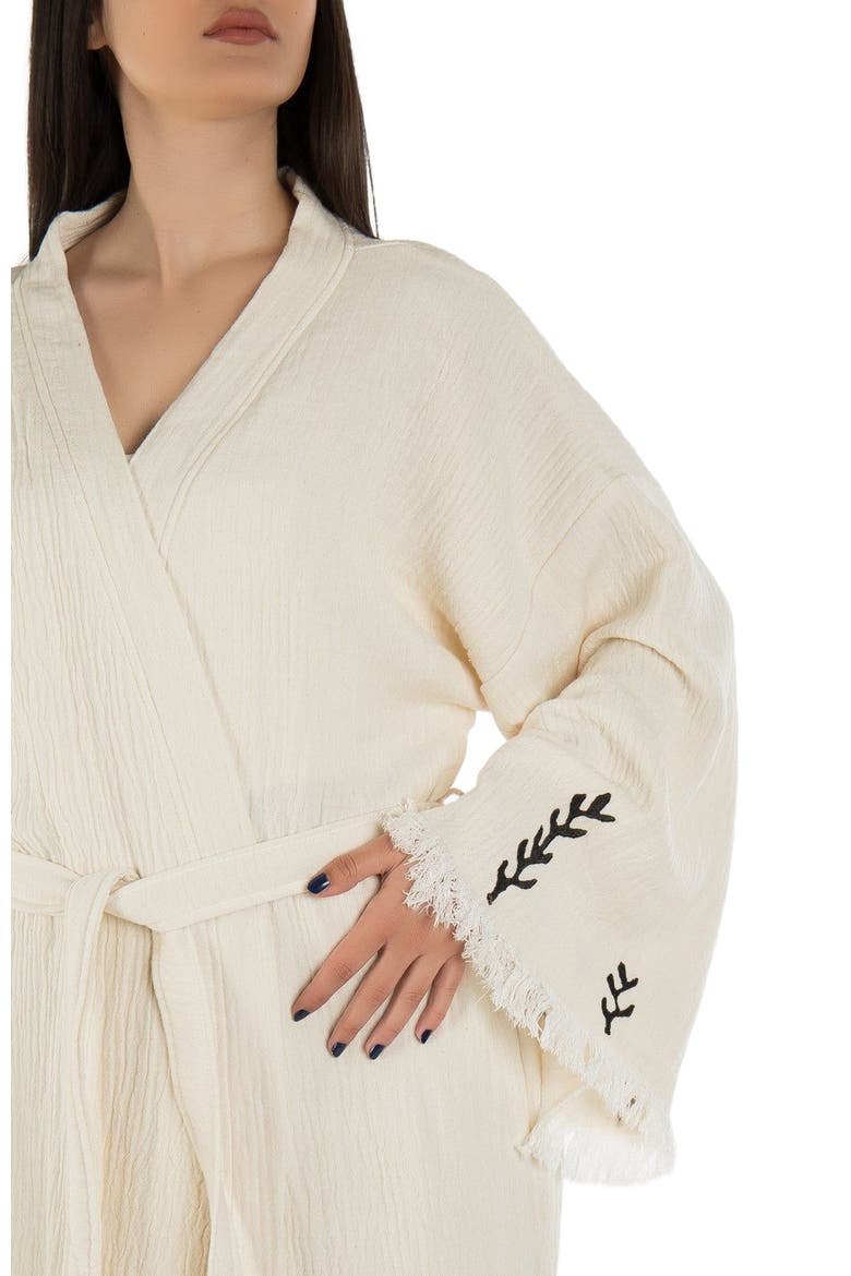 Sol - Sun Pattern Handmade Cotton Robe Cover-Up, Alternate, color, Off-White