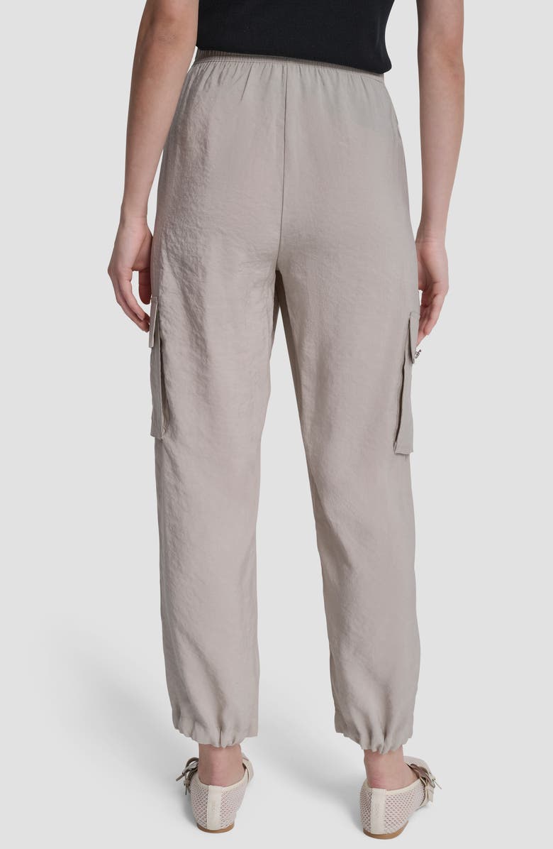 DKNY Sueded Fuji Cargo Pants, Alternate, color, Pebble