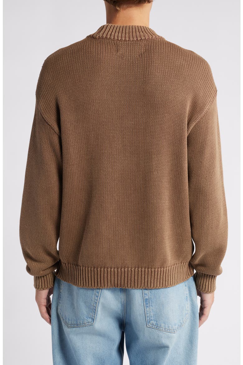 Cable Stitch Sweater, Alternate, color, BROWN