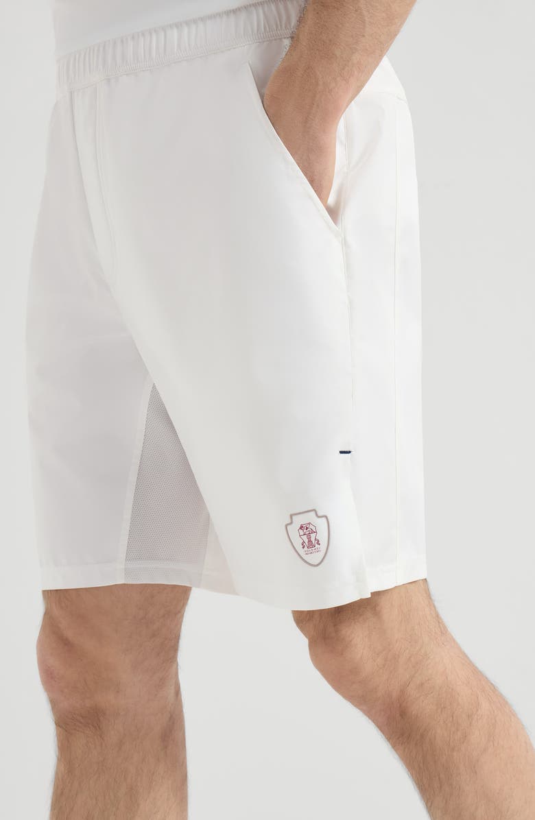 Brunello Cucinelli Nylon Bermuda shorts, Alternate, color, White