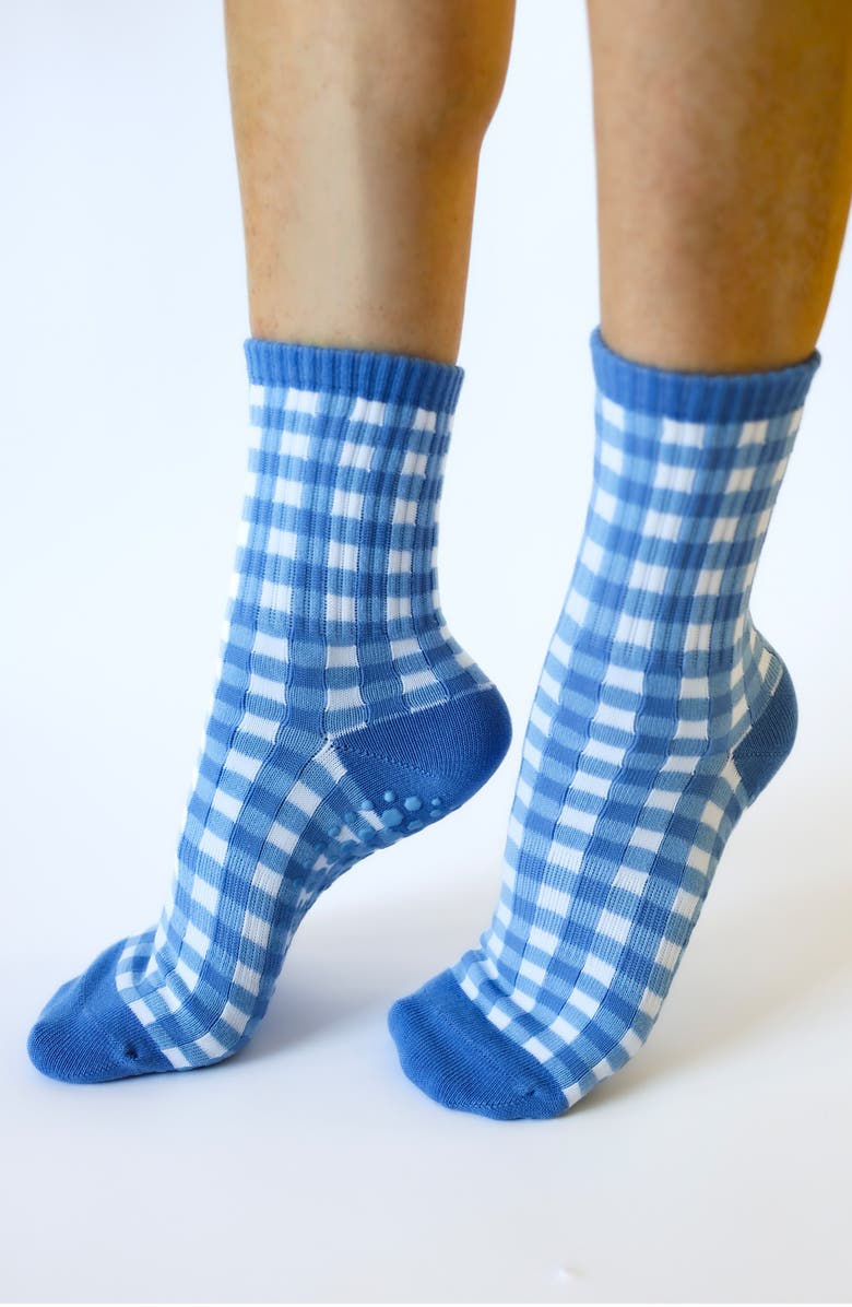 Pilates University 1883 Martha's Vineyard Nonslip Grip Crew Socks, Main, color, 