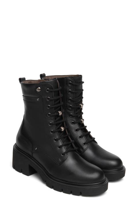 Block Heel Combat Boot