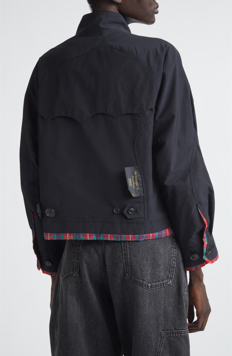 Undercover Tartan Trim Wavy Zip Jacket, Alternate, color, Dark Navy