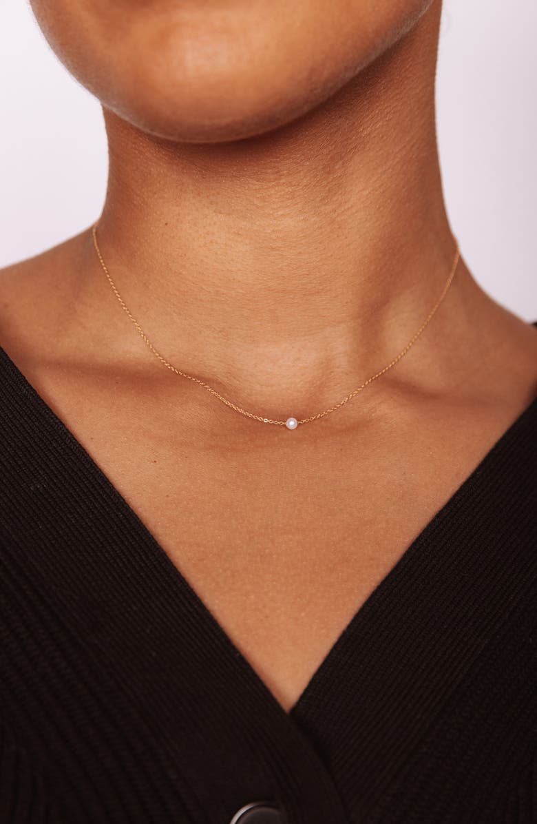 Set & Stones Claire Freshwater Pearl Necklace, Alternate, color, Gold