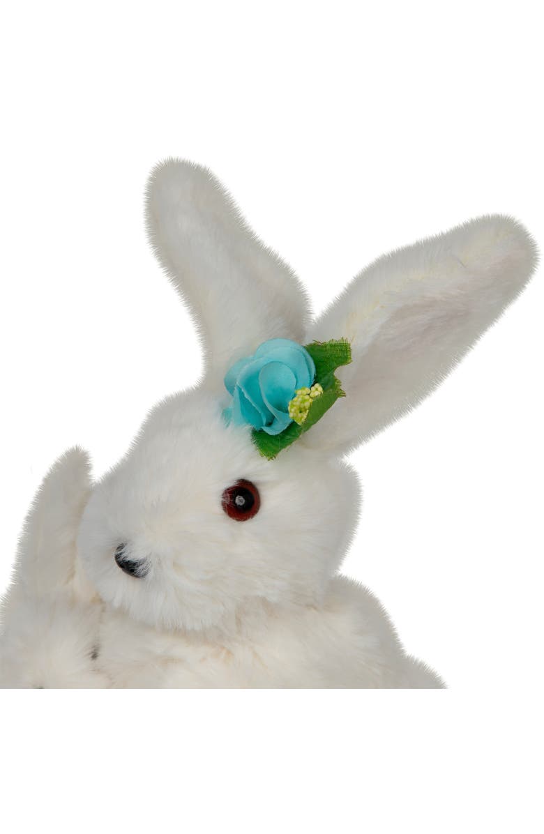 Northlight Plush Mother and Baby Easter Bunny Rabbit Spring Decoration - 10", Alternate, color, White