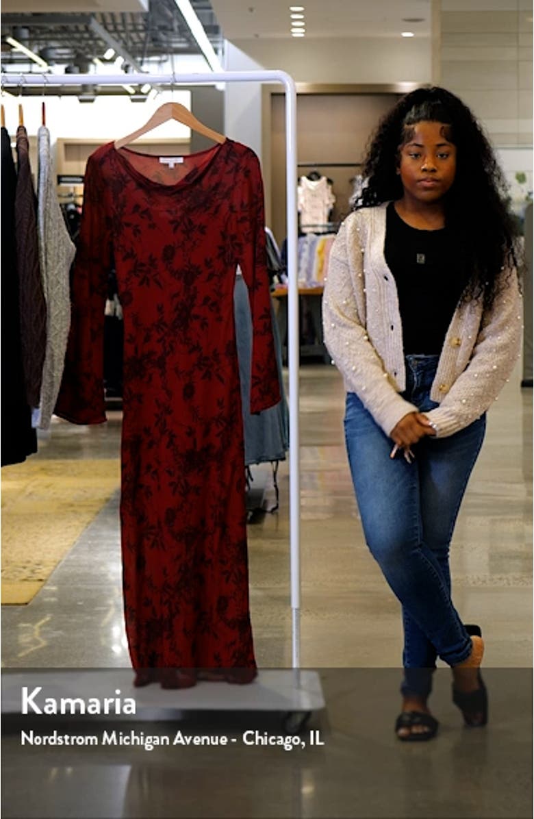 Cassandra Floral Long Sleeve Midi Dress, sales video thumbnail