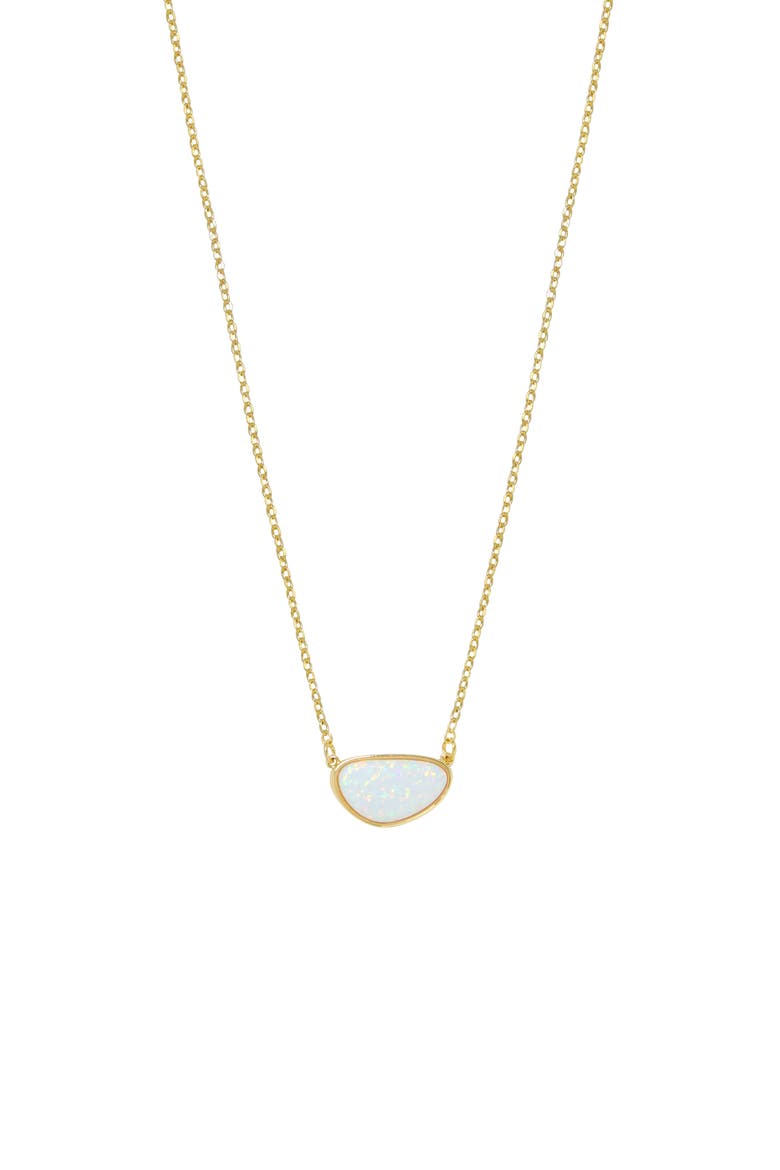 Opal Pendant Necklace, Main, color, GOLD