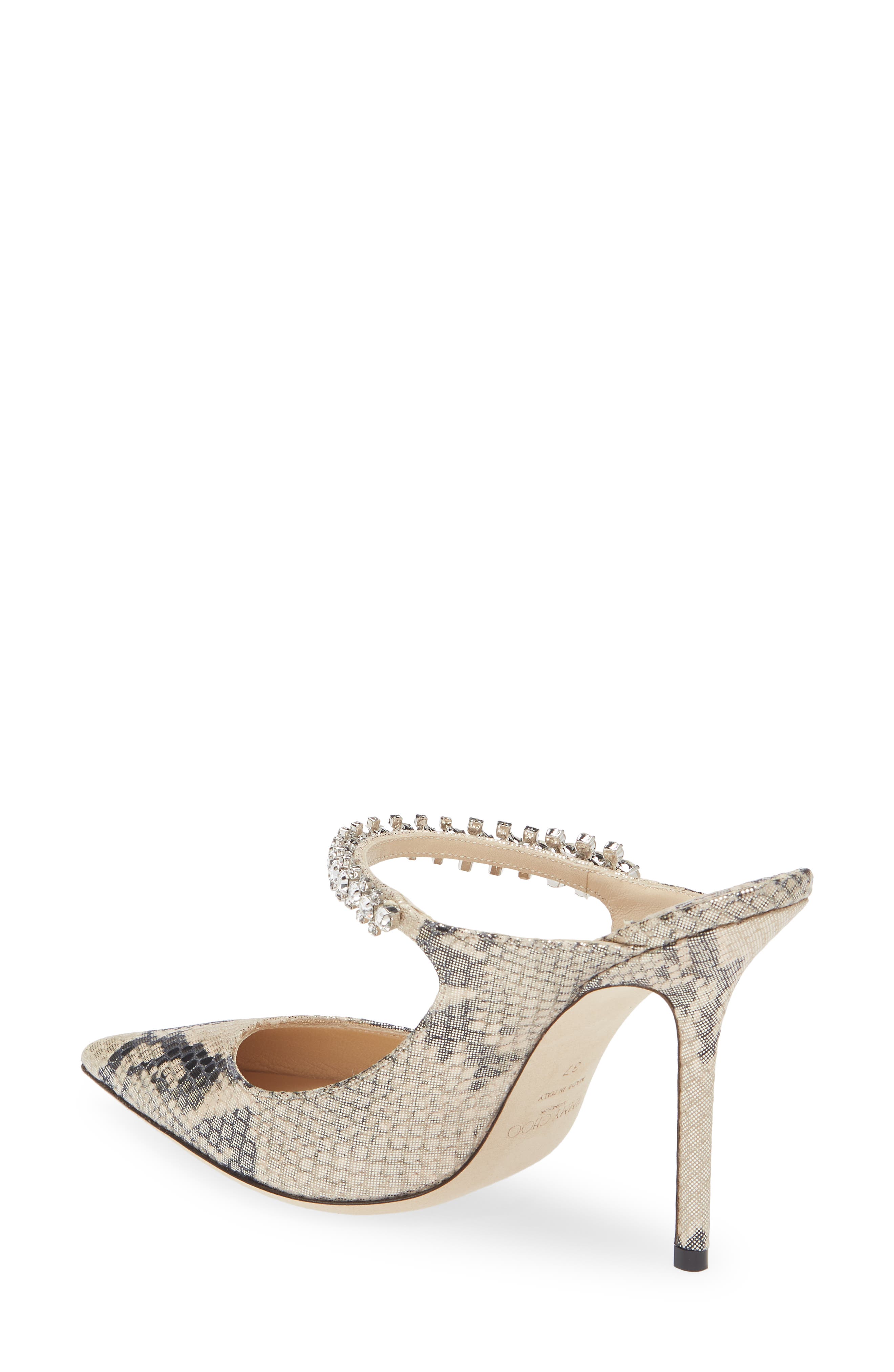 Jimmy Choo Bing Crystal Embellished Metallic Mule, Alternate, color, 